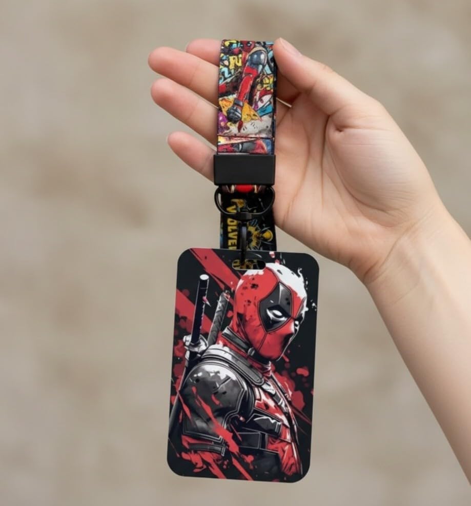 Porte carte avec lanière Deadpool