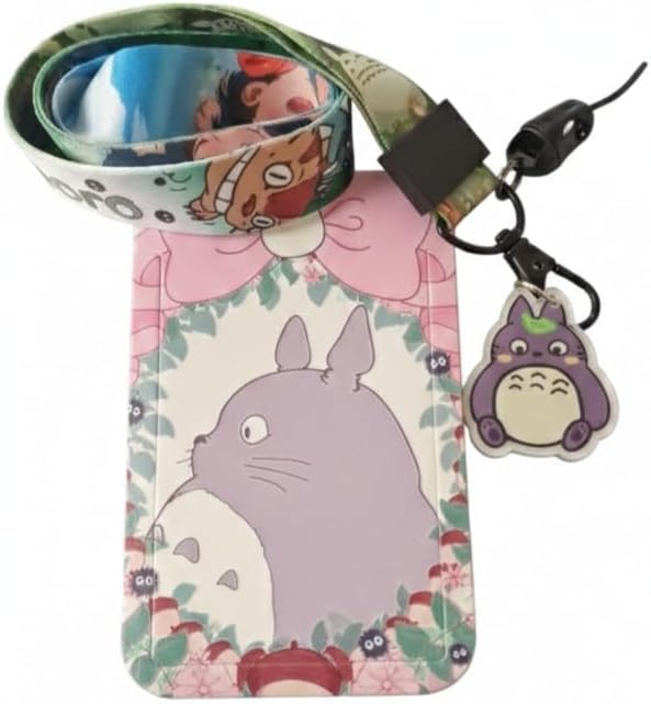 Porte Carte avec Lanière Style Totoro