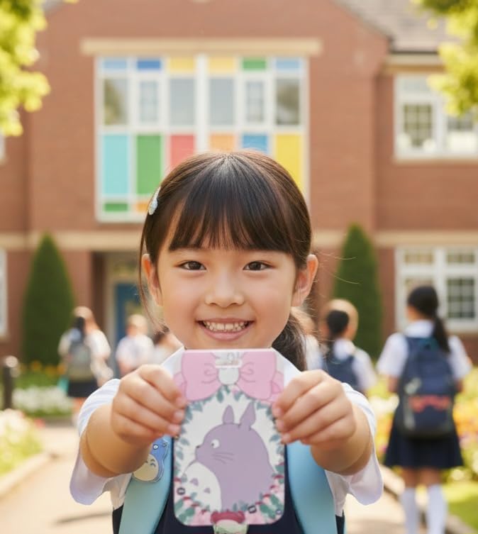 Porte Carte avec Lanière Style Totoro