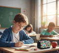 Trousse Scolaire Double Compartiment Style Jeu Pixel Minecraft