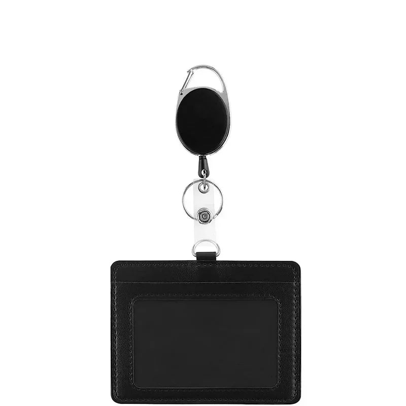 Porte carte avec lanière classique Noir