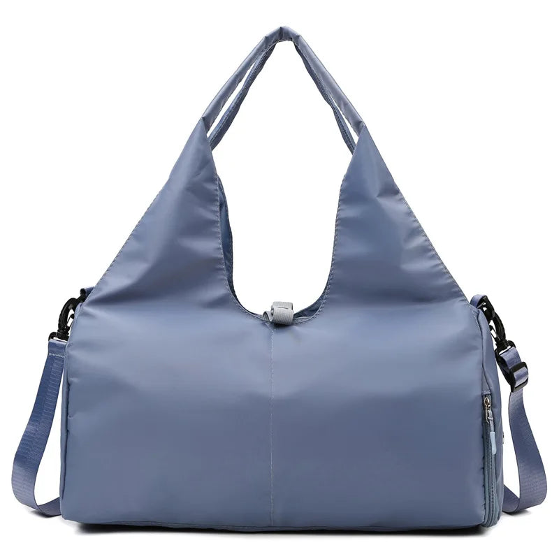 Sac de Sport Yoga pour Femme avec Compartiment Chaussures - Rose Poudré
