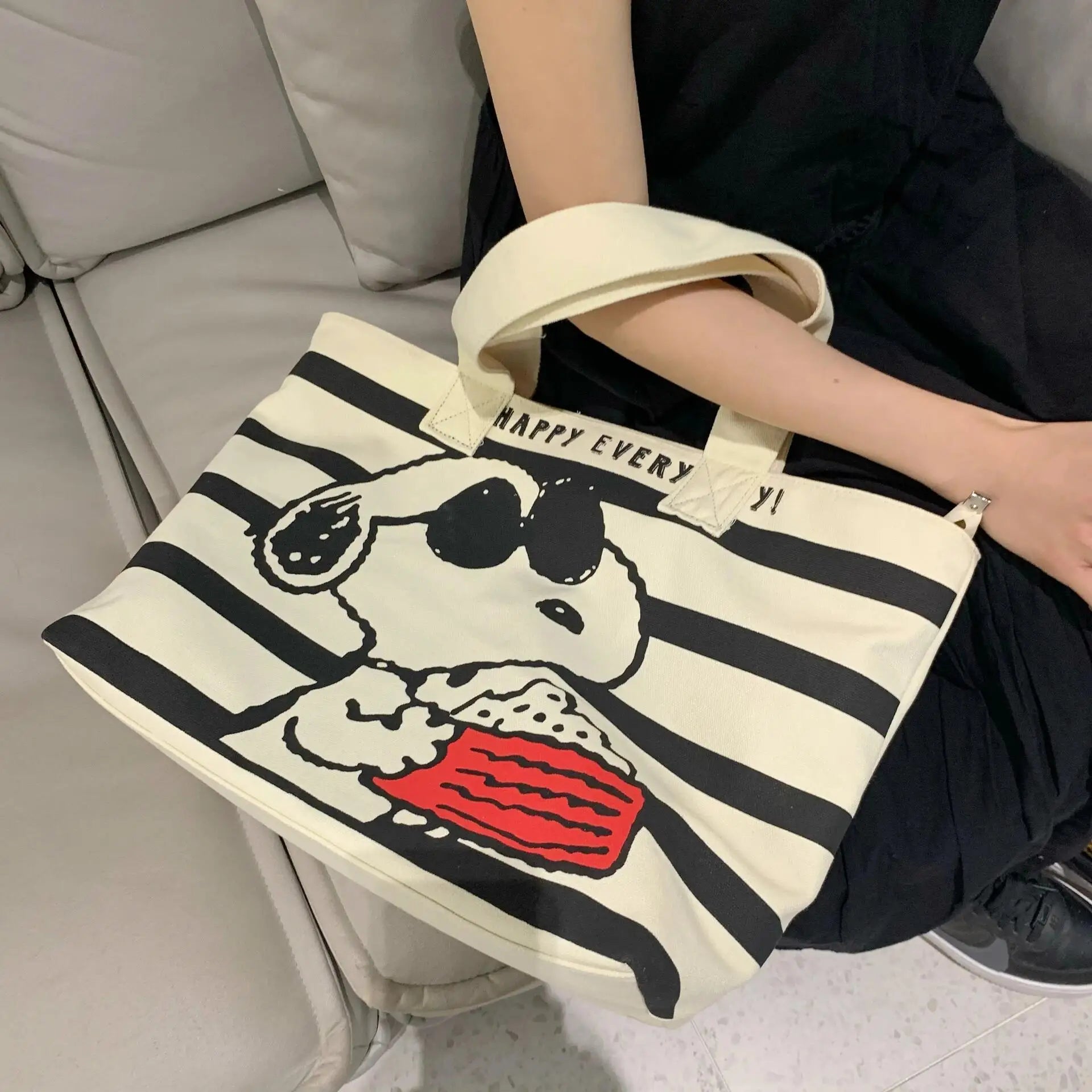 Sac tote bag snoopy manga