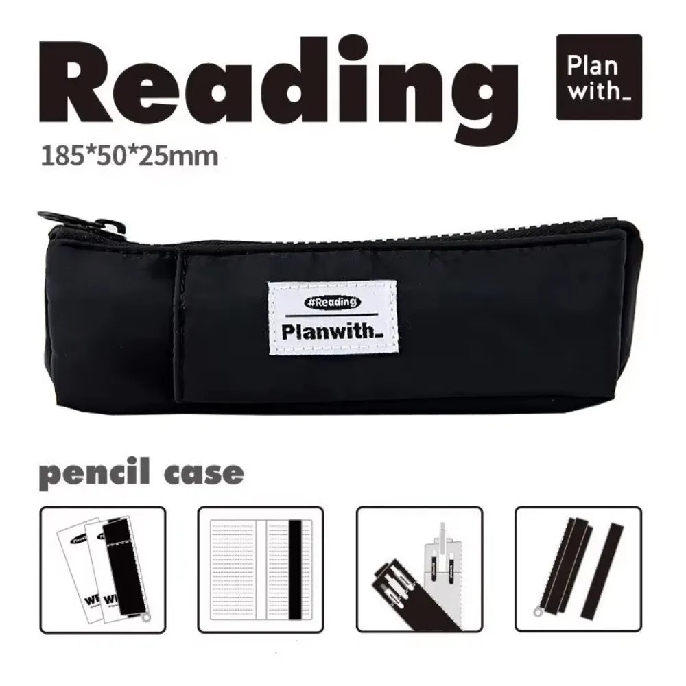 Trousses à stylos avec Bande élastique réglable, Petite Trousse à Crayons Fine pour journaux, école, Papeterie, Bureau