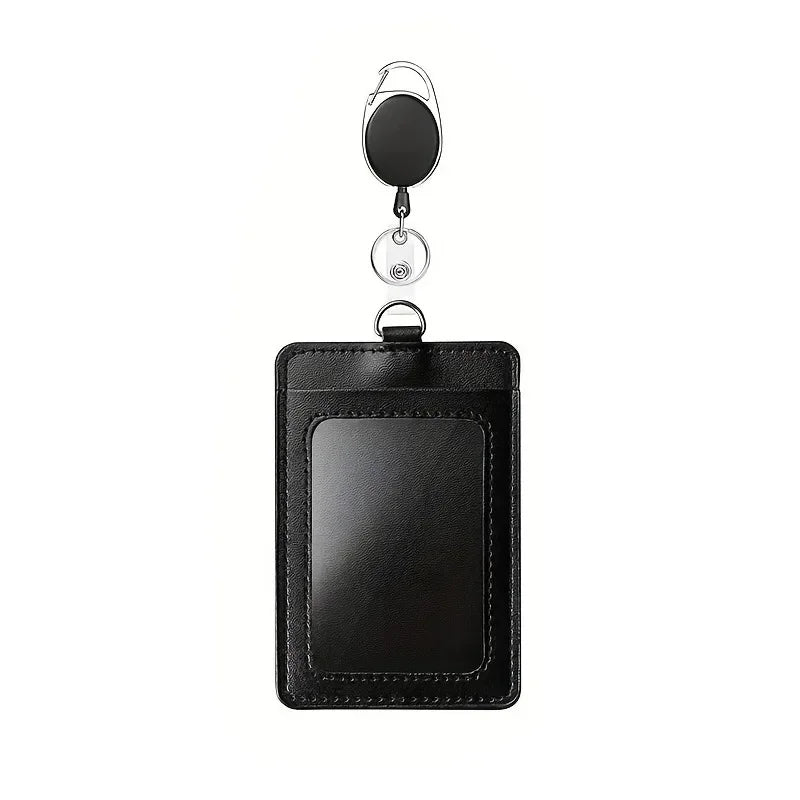 Porte carte avec lanière classique Noir