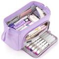 Trousse Scolaire ANGOO Grande Capacité Bleu Ciel - Rangement Stylos & Accessoires