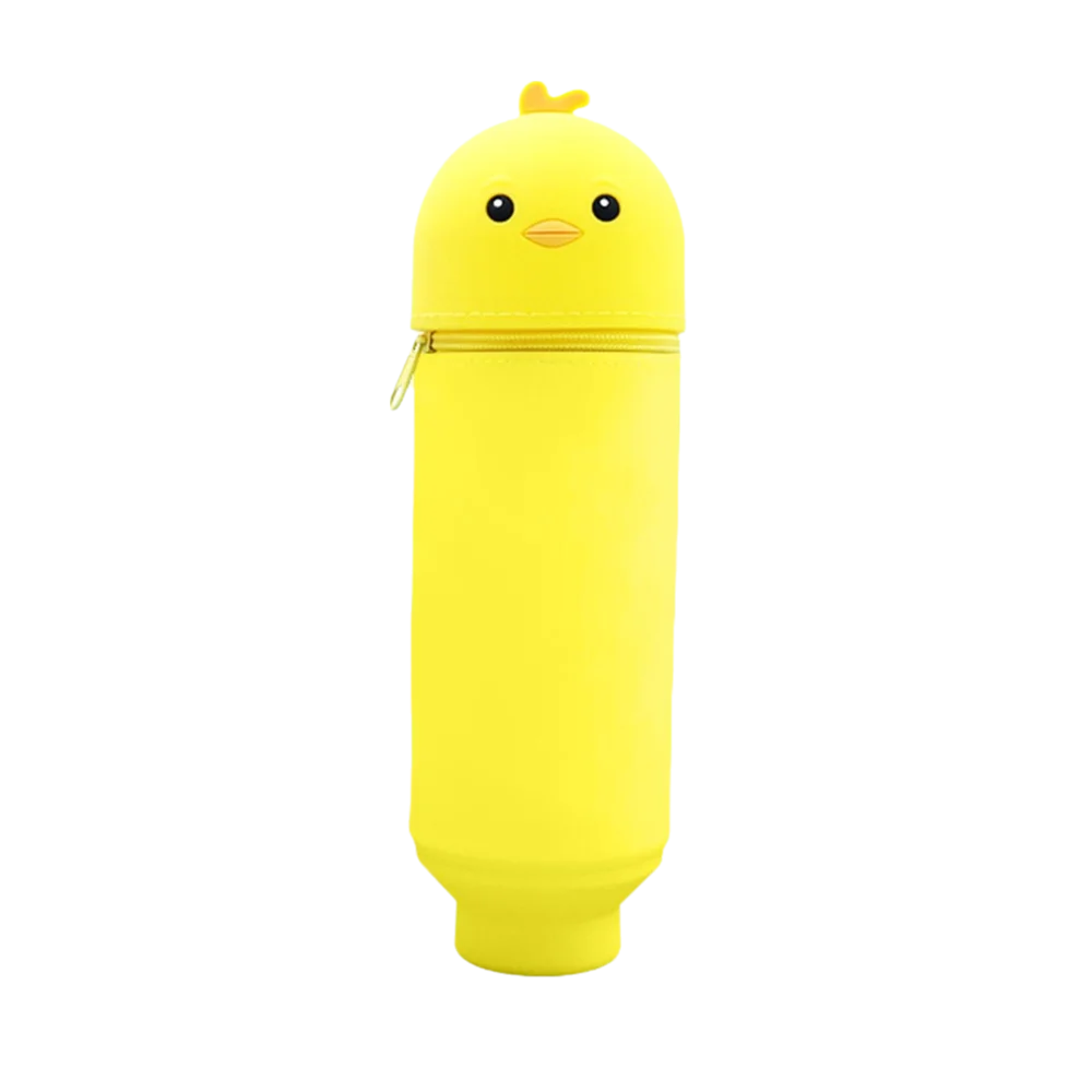 Trousse Scolaire Animale en Silicone Souple - Style Rétro & Casual