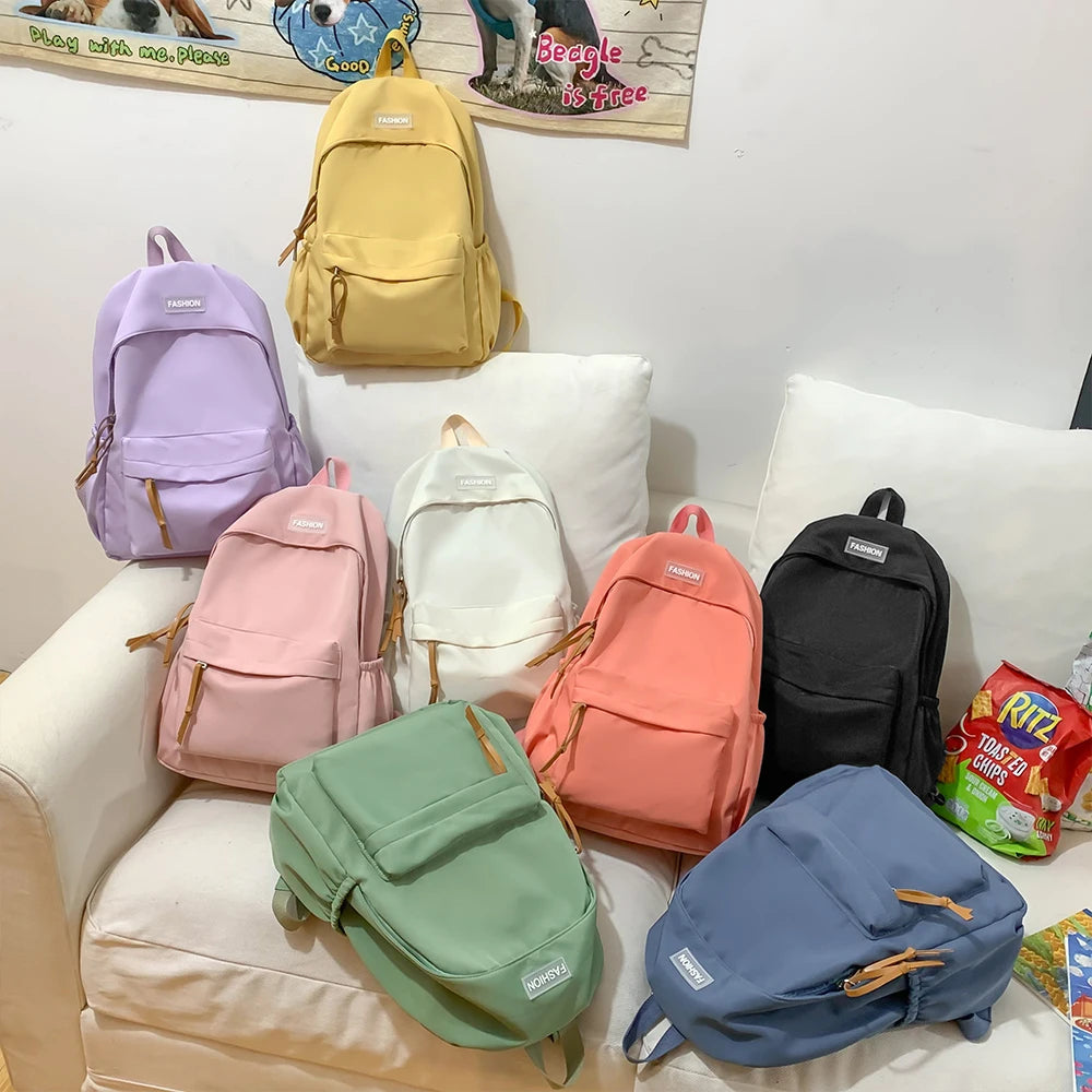 Sac à Dos Décontracté pour Collège et Lycée – Bleu Gris – Style Urbain