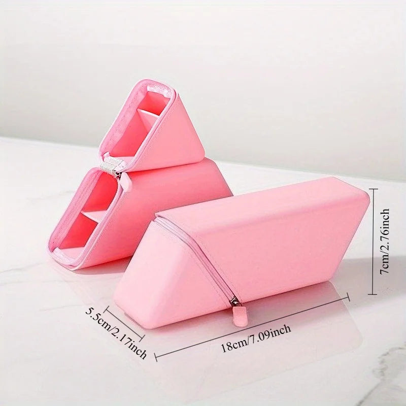 Trousse Triangulaire Verticale - Organisateur de Bureau Amovible à Deux Compartiments