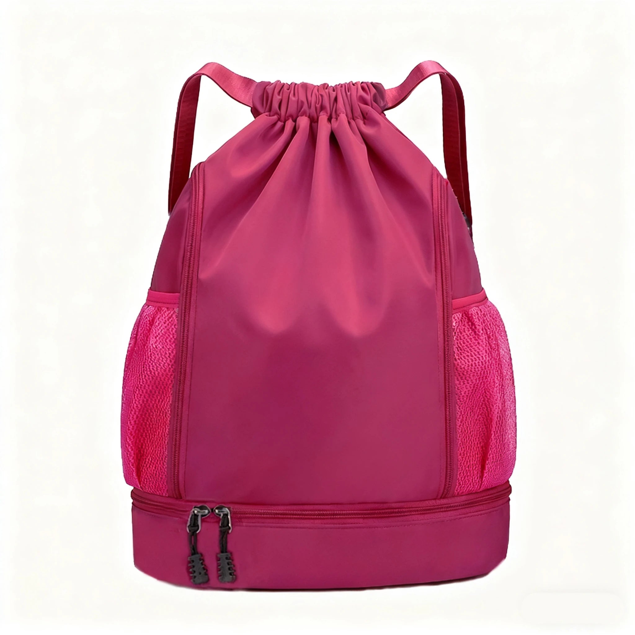 Sac à Dos de Sport à Cordon Noir avec Compartiment Chaussures - Imperméable