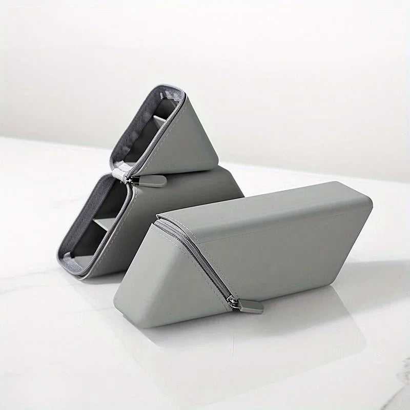 Trousse Triangulaire Verticale - Organisateur de Bureau Amovible à Deux Compartiments