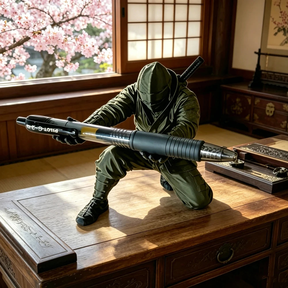 🥷 Porte-Stylos Ninja Anime 3D ⚔️ | Organiseur de Bureau Original 🎨 Pot à Crayons Manga 📚 Décoration Geek 🎁