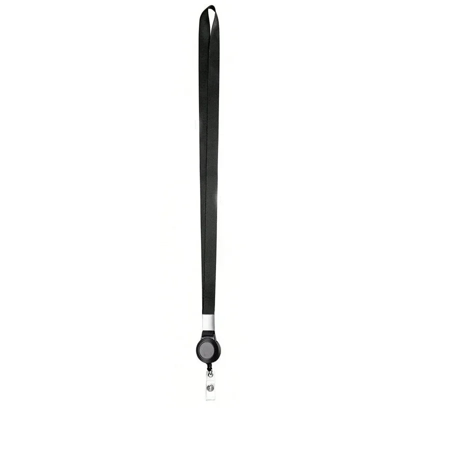 Porte carte avec lanière classique Noir