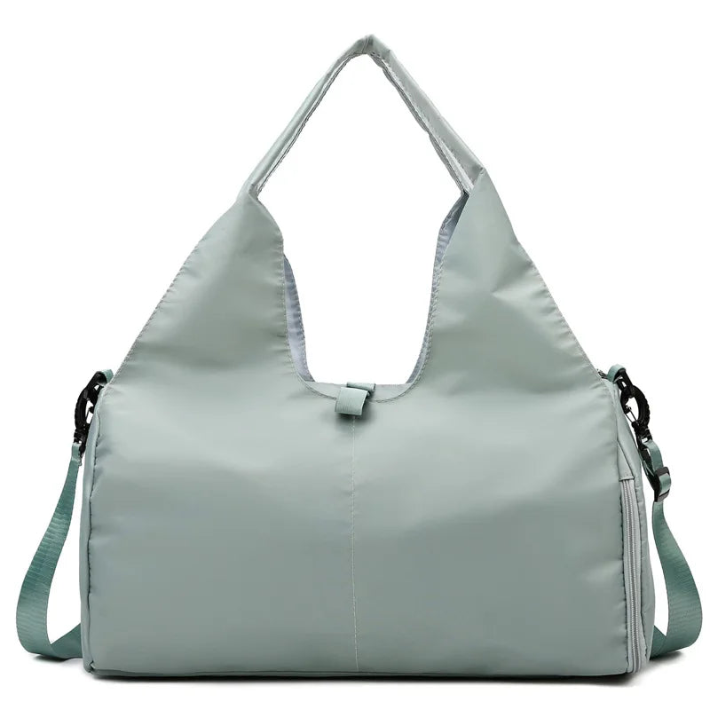 Sac de Sport Yoga pour Femme avec Compartiment Chaussures - Rose Poudré