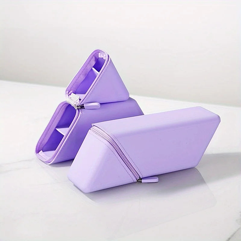 Trousse Triangulaire Verticale - Organisateur de Bureau Amovible à Deux Compartiments