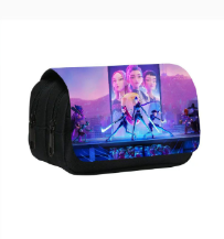 Trousse Scolaire Double Compartiment Demon Hunters bleu