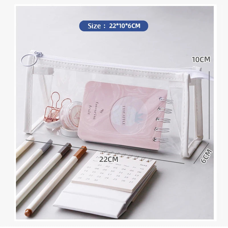 Trousse à crayons transparentes pour marqueurs, sac de rangement multifonction, sac de voyage, trousse de maquillage, multi-usage, cadeau pour le bureau, l'université, l'école