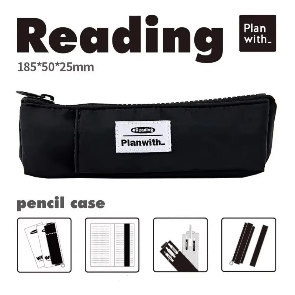 Trousses à stylos avec Bande élastique réglable, Petite Trousse à Crayons Fine pour journaux, école, Papeterie, Bureau